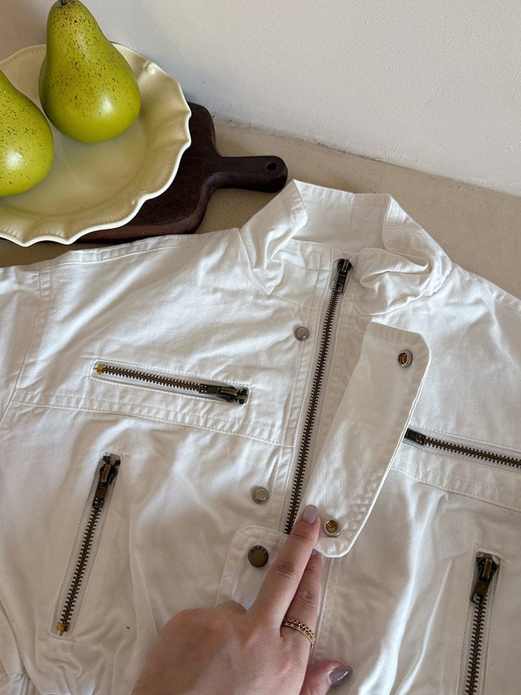 ショートコート・ジャケット・ジャンパー ジップアップ前立てブルゾンジャケット【mh0010575】