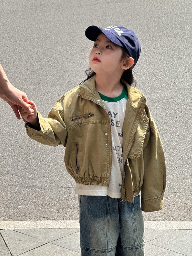 ショートコート・ジャケット・ジャンパー ジップアップ前立てブルゾンジャケット【mh0010575】