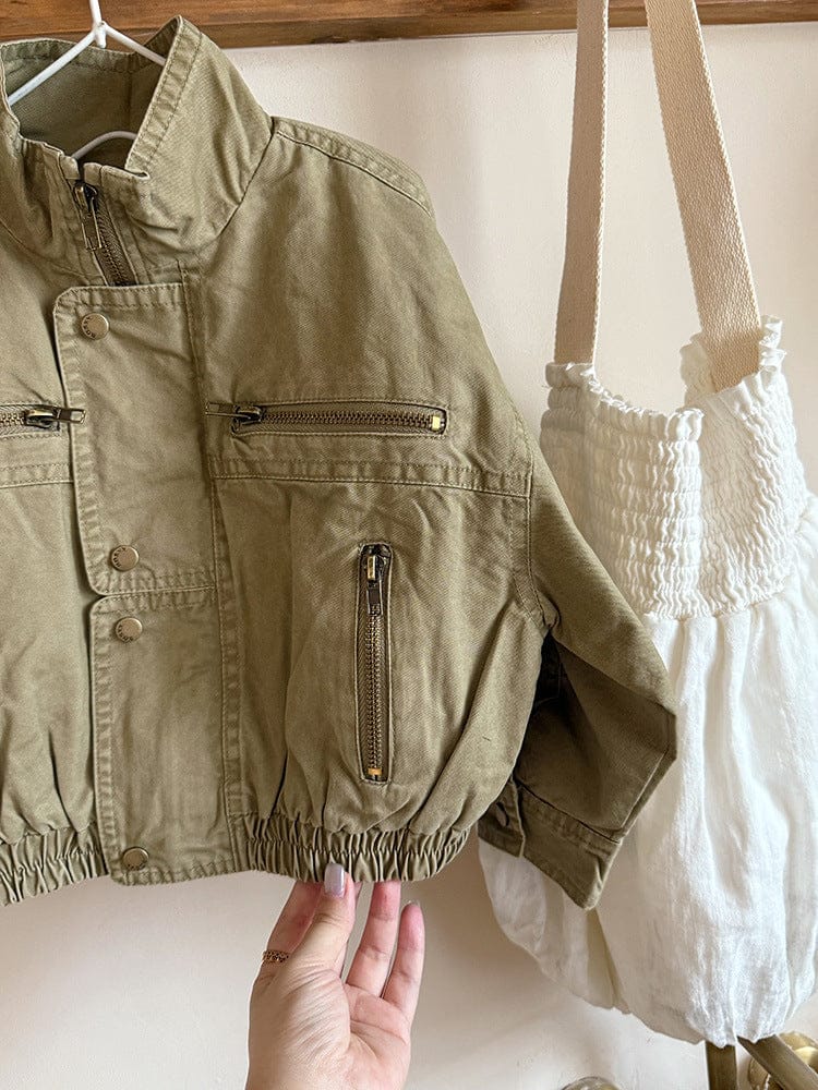 ショートコート・ジャケット・ジャンパー ジップアップ前立てブルゾンジャケット【mh0010575】