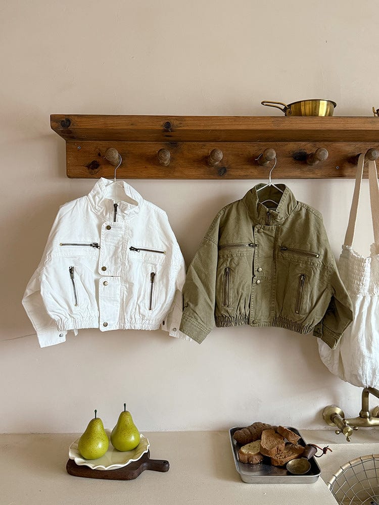 ショートコート・ジャケット・ジャンパー ジップアップ前立てブルゾンジャケット【mh0010575】