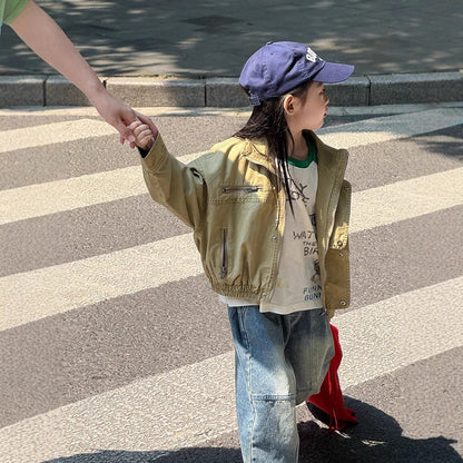 ショートコート・ジャケット・ジャンパー ジップアップ前立てブルゾンジャケット【mh0010575】