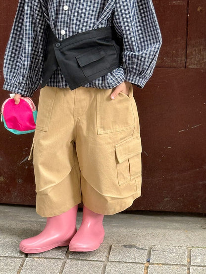 ロングパンツ・スウェットパンツ カーゴクロップドワイドパンツ【mh0010577】