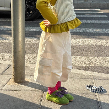 ロングパンツ・スウェットパンツ カーゴクロップドワイドパンツ【mh0010577】