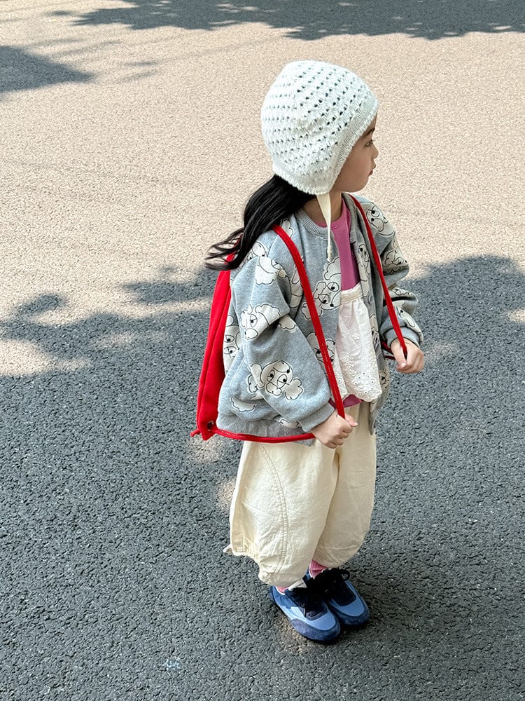 ショートコート・ジャケット・ジャンパー 犬ドッグプリントスウェットブルゾンカーディガン【mh0010578】