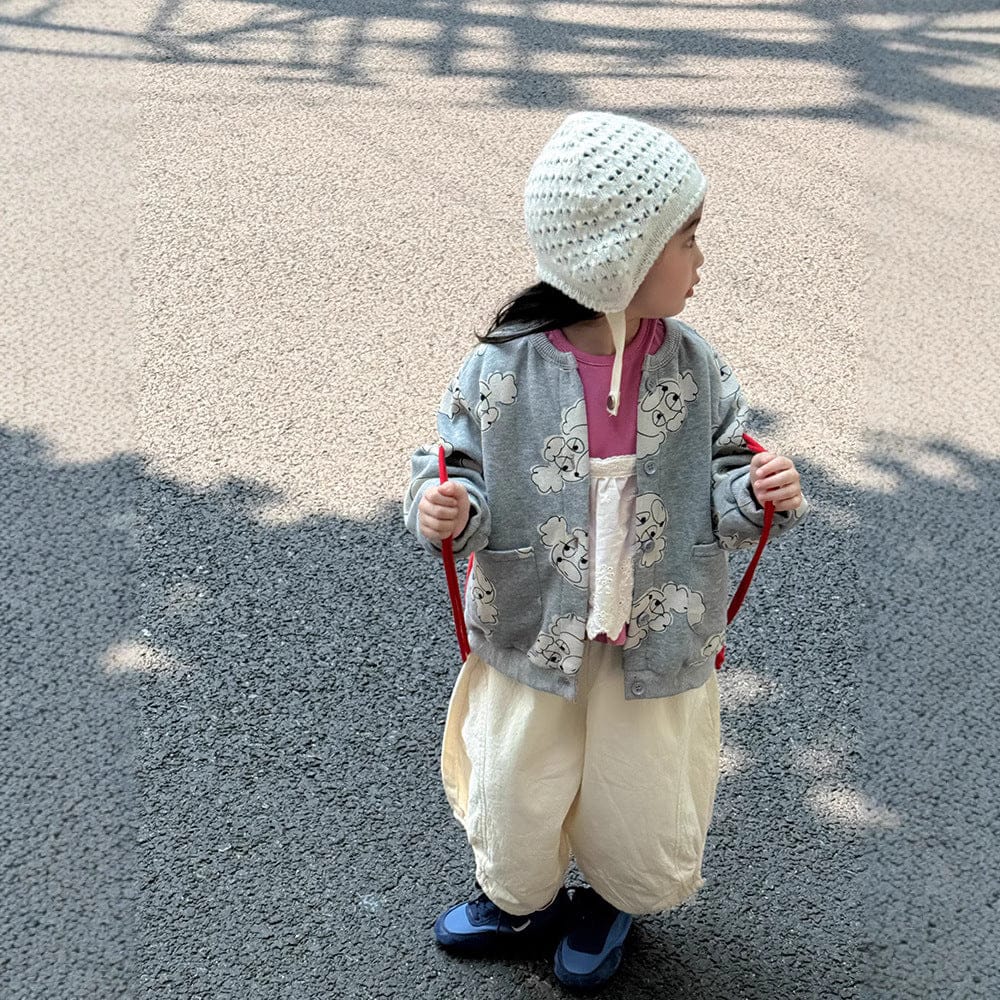 ショートコート・ジャケット・ジャンパー 犬ドッグプリントスウェットブルゾンカーディガン【mh0010578】