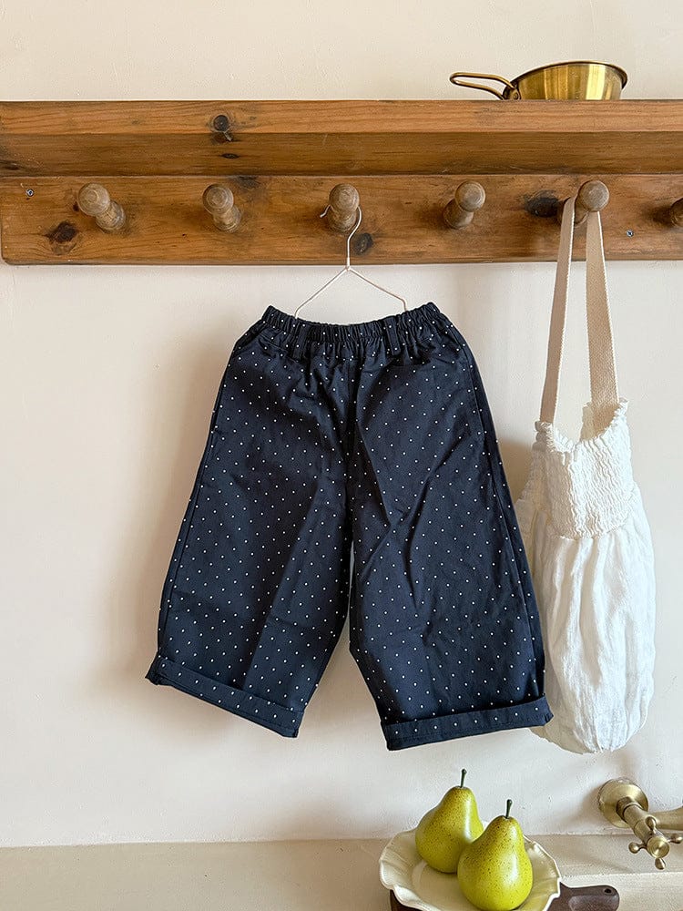 ロングパンツ・スウェットパンツ ピンドットロングワイドルーズパンツ【mh0010582】