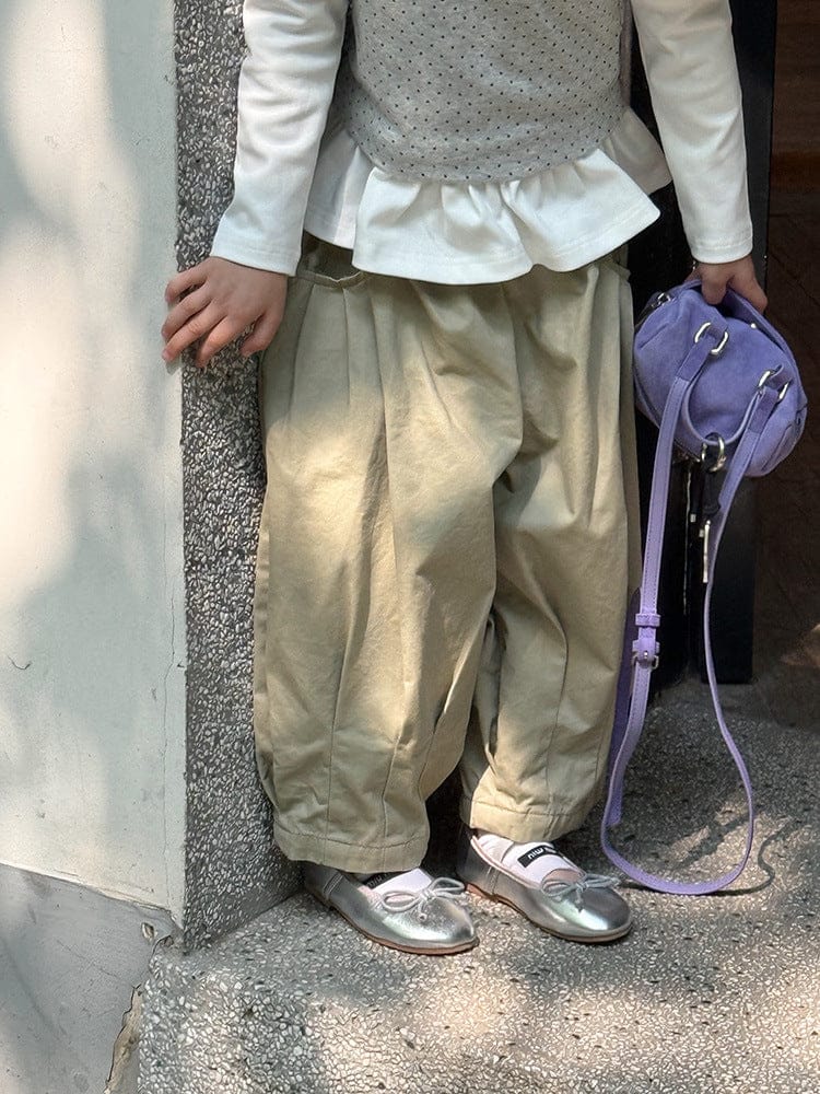 ロングパンツ・スウェットパンツ タック入りルーズロングワイドパンツ【mh0010583】