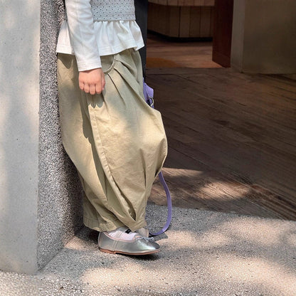 ロングパンツ・スウェットパンツ タック入りルーズロングワイドパンツ【mh0010583】