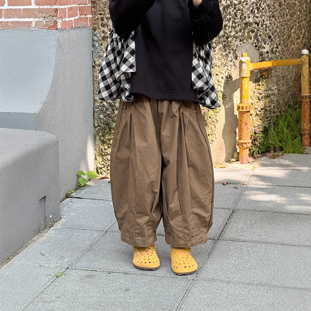 ロングパンツ・スウェットパンツ タック入りルーズロングワイドパンツ【mh0010583】