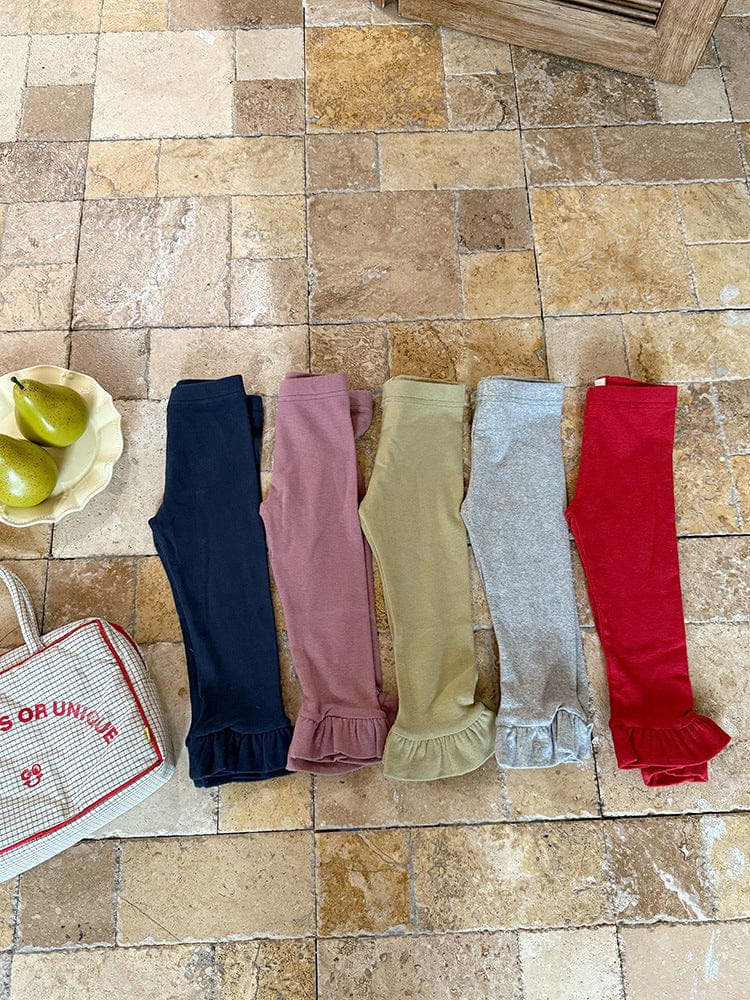 レギンスパンツ 裾フリルガーリーレギンスパンツ【mh0010585】