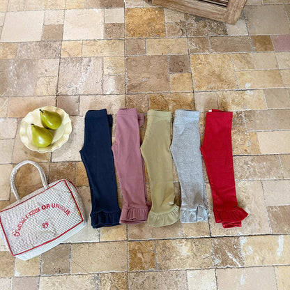 レギンスパンツ 裾フリルガーリーレギンスパンツ【mh0010585】