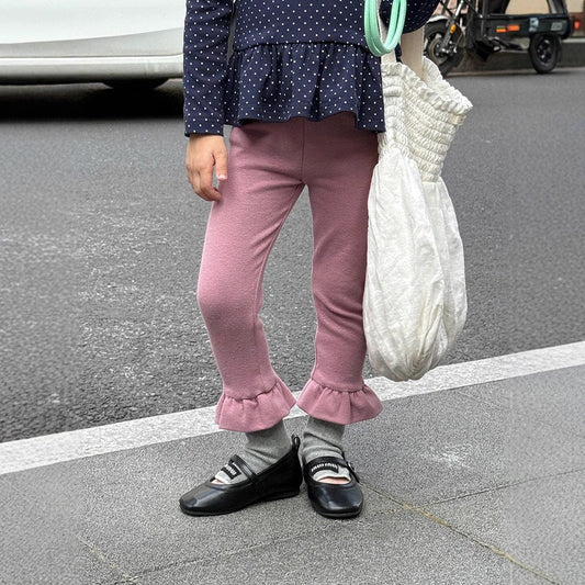 レギンスパンツ 裾フリルガーリーレギンスパンツ【mh0010585】