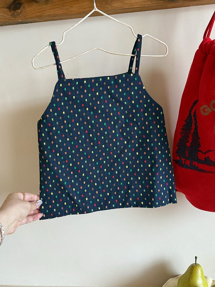 ベスト カラフルドット前あきキャミソールベスト【mh0010588】