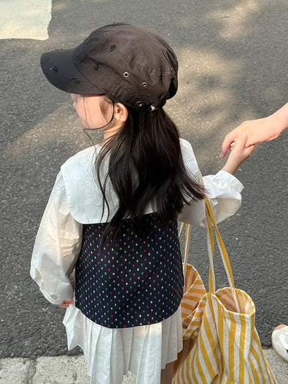 ベスト カラフルドット前あきキャミソールベスト【mh0010588】