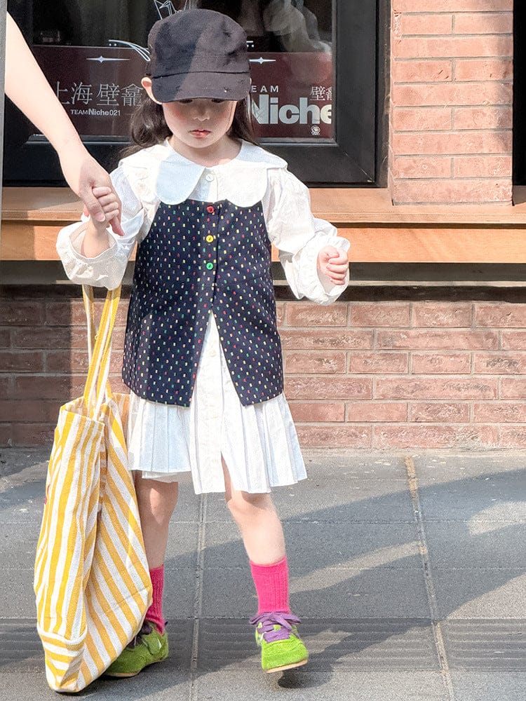 ベスト カラフルドット前あきキャミソールベスト【mh0010588】