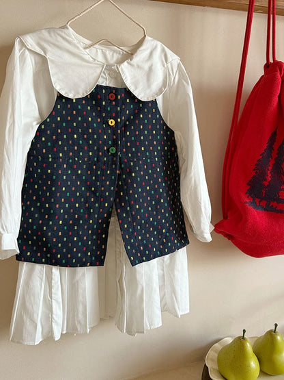 ベスト カラフルドット前あきキャミソールベスト【mh0010588】