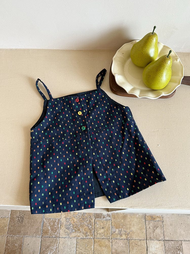 ベスト カラフルドット前あきキャミソールベスト【mh0010588】