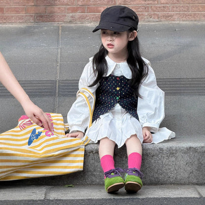 ベスト カラフルドット前あきキャミソールベスト【mh0010588】