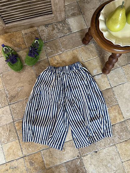 ロングパンツ・スウェットパンツ ストライプルーズワイドバルーンパンツ【mh0010591】