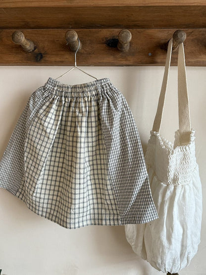 スカート チェックパッチワークスカート【mh0010592】