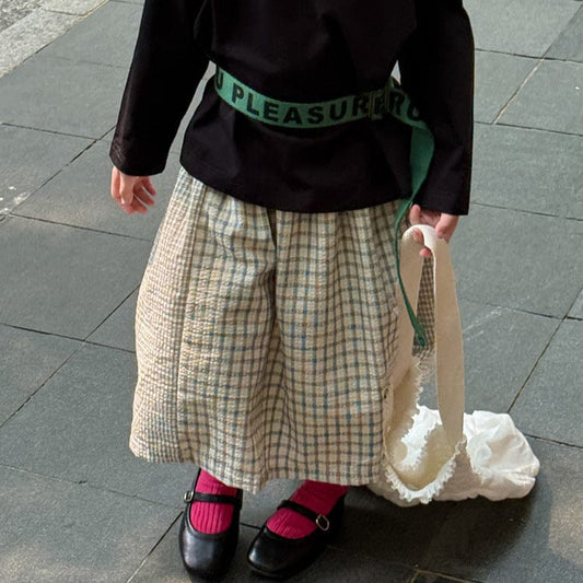 スカート チェックパッチワークスカート【mh0010592】