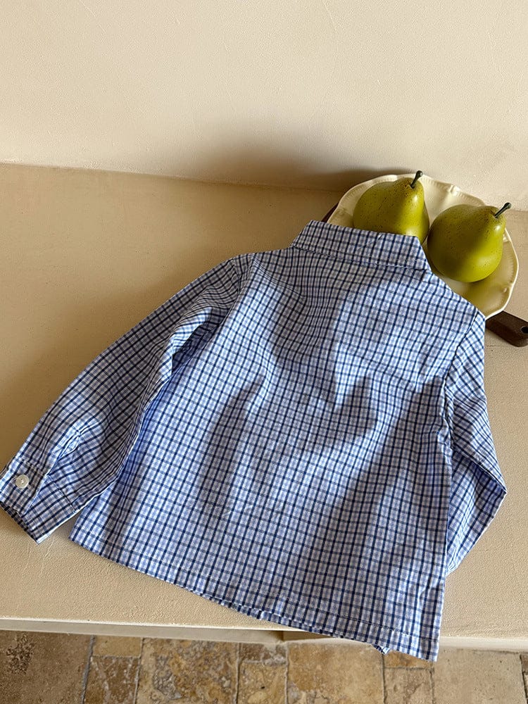 長袖セットアップ チェック長袖シャツ/裾フリルチューブトップ/ニットミニスカート【mh0010594】