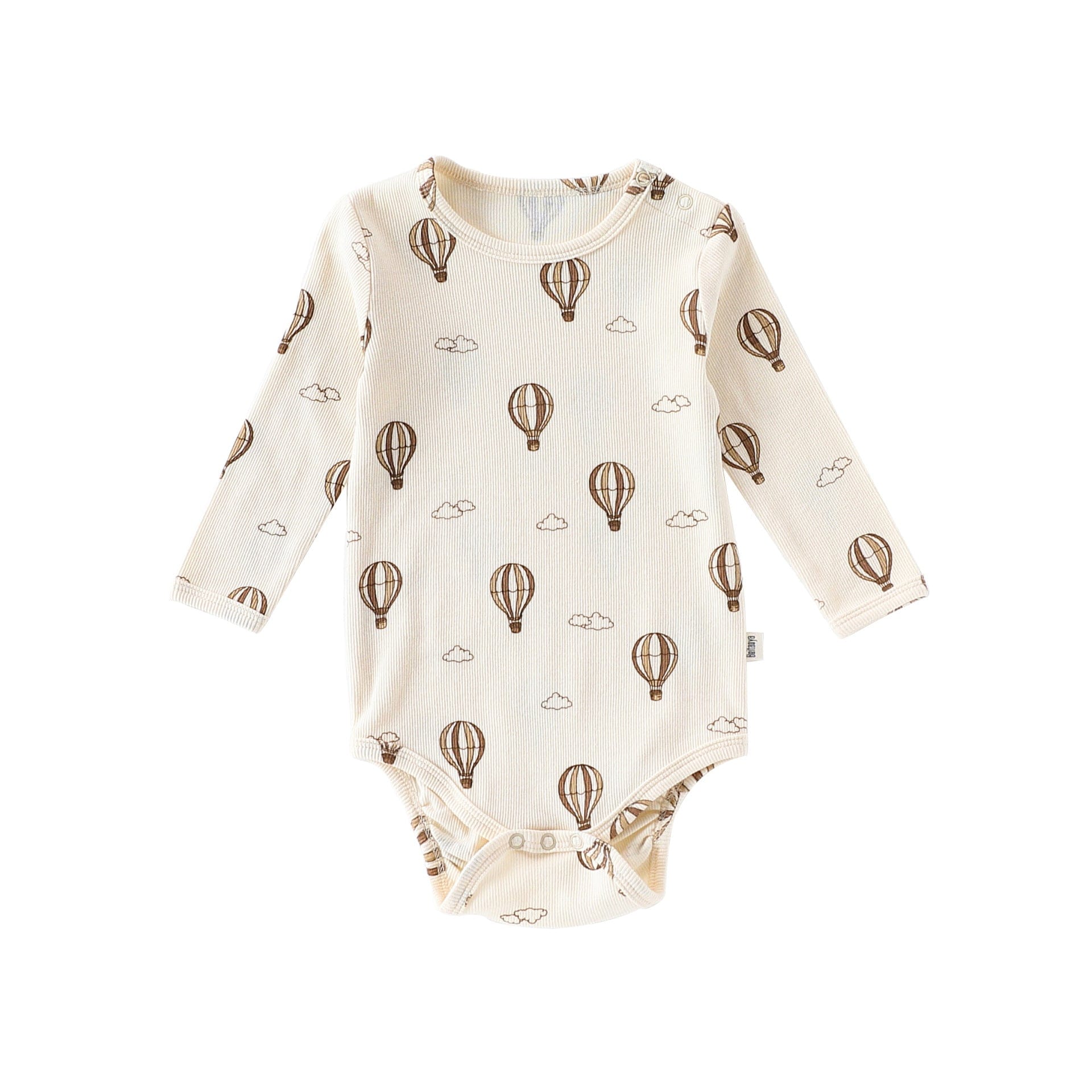 ロンパースセットアップ チェリー/気球プリント長袖ロンパース/パンツ【mh0010721】