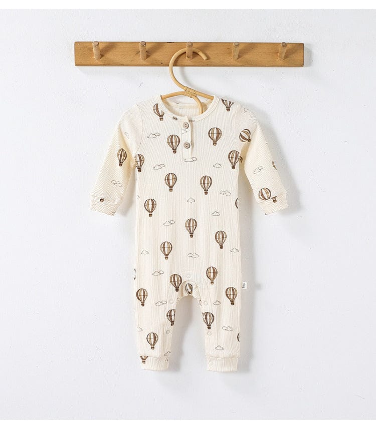 長袖ロンパース チェリー/気球プリント長袖ジャンプスーツロンパース【mh0010723】