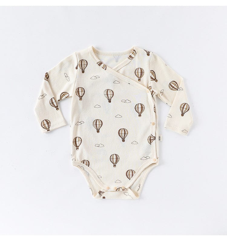 ロンパースセットアップ チェリー/気球プリント長袖肌着ロンパース/パンツ【mh0010724】