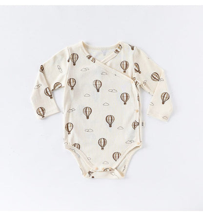 ロンパースセットアップ チェリー/気球プリント長袖肌着ロンパース/パンツ【mh0010724】