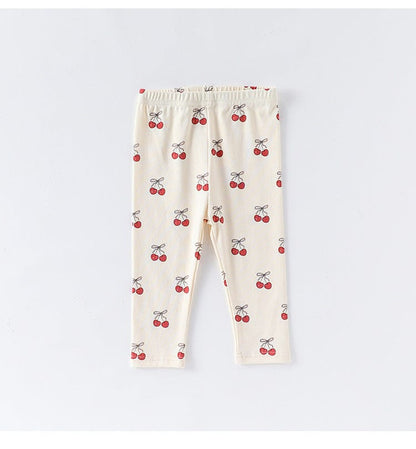 ロンパースセットアップ チェリー/気球プリント長袖肌着ロンパース/パンツ【mh0010724】