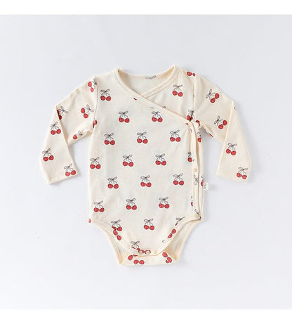 ロンパースセットアップ チェリー/気球プリント長袖肌着ロンパース/パンツ【mh0010724】