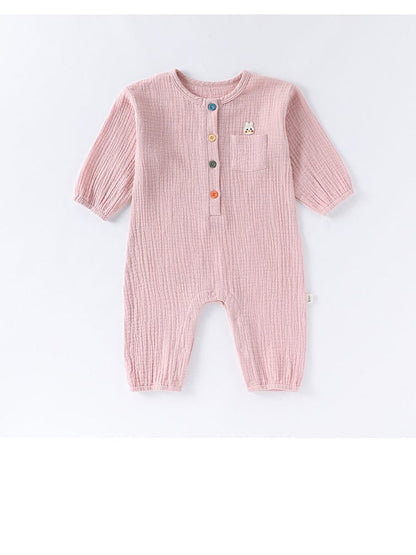 長袖ロンパース ワンポイント刺繍長袖ロンパース【mh0010726】