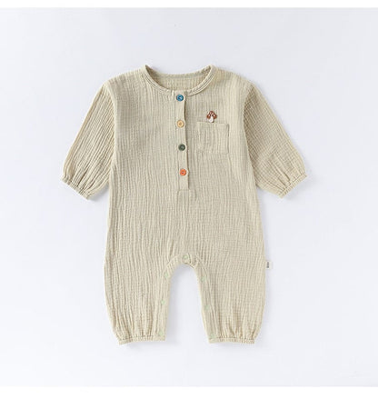 長袖ロンパース ワンポイント刺繍長袖ロンパース【mh0010726】