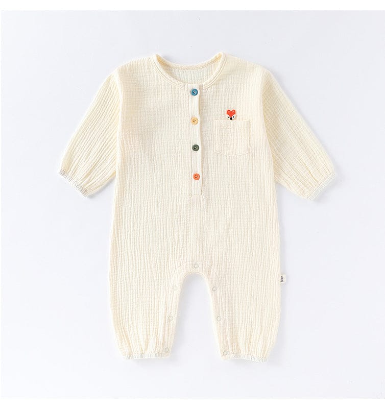 長袖ロンパース ワンポイント刺繍長袖ロンパース【mh0010726】