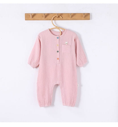 長袖ロンパース ワンポイント刺繍長袖ロンパース【mh0010726】