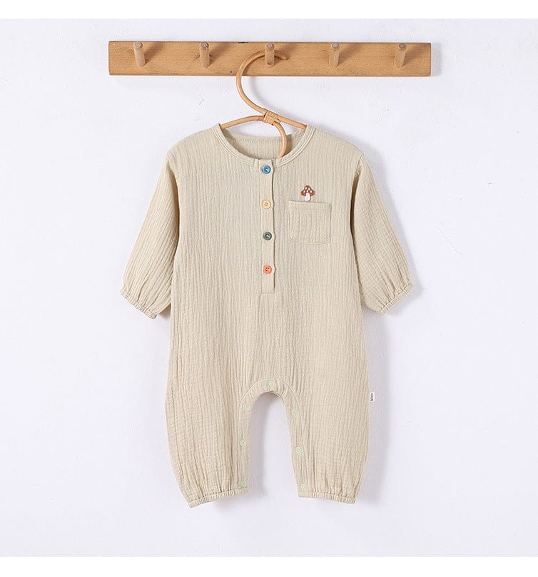 長袖ロンパース ワンポイント刺繍長袖ロンパース【mh0010726】