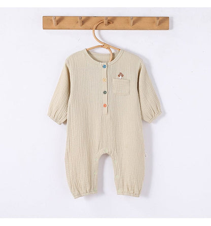 長袖ロンパース ワンポイント刺繍長袖ロンパース【mh0010726】