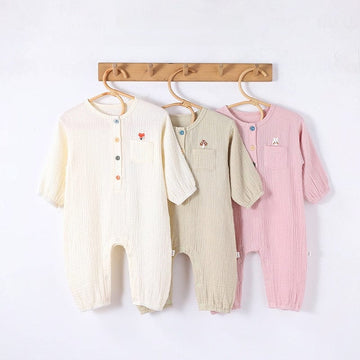 長袖ロンパース ワンポイント刺繍長袖ロンパース【mh0010726】