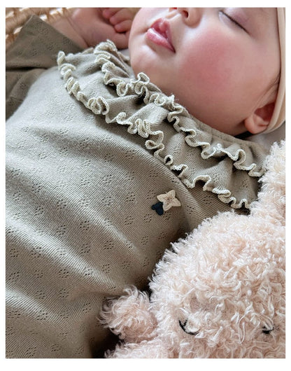 長袖ロンパース メロウフリルラッフル襟長袖ロンパース【mh0010728】