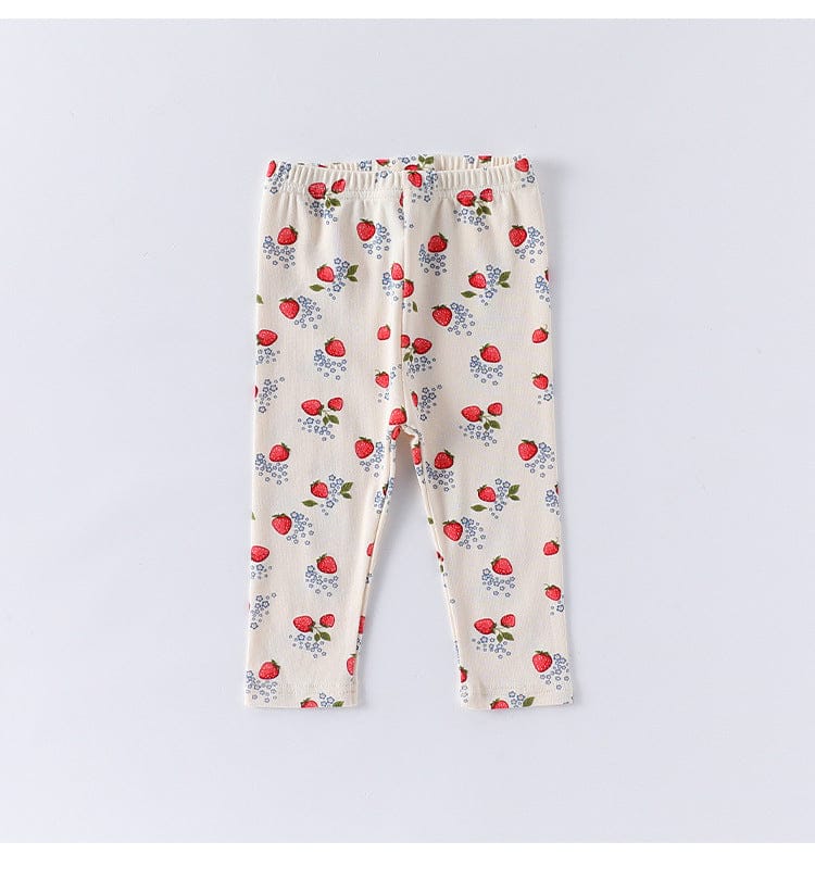 ロンパースセットアップ いちご/レモンボーダー長袖ボディスーツ/ロングパンツ【mh0010739】