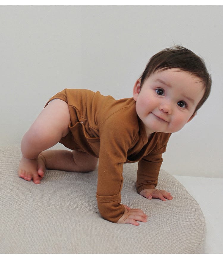 ロンパースセットアップ カクタス/ムーン/ボーダー/無地長袖ボディスーツ/ロングパンツ/ボンネット帽子【mh0010746】