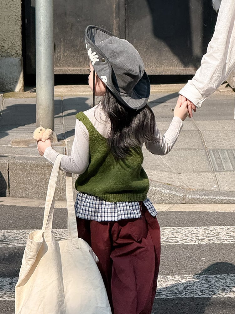 ベスト フロントボタンクロップドニットベスト【mh0011026】