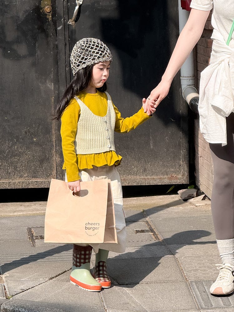 ベスト フロントボタンクロップドニットベスト【mh0011026】