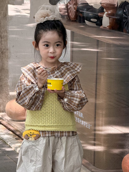 ベスト フロントボタンクロップドニットベスト【mh0011026】