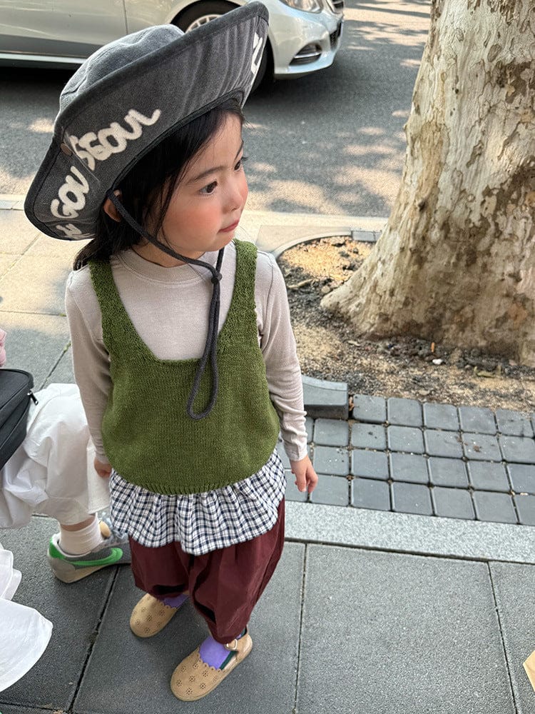 ベスト フロントボタンクロップドニットベスト【mh0011026】