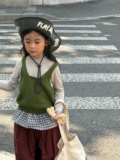 ベスト フロントボタンクロップドニットベスト【mh0011026】