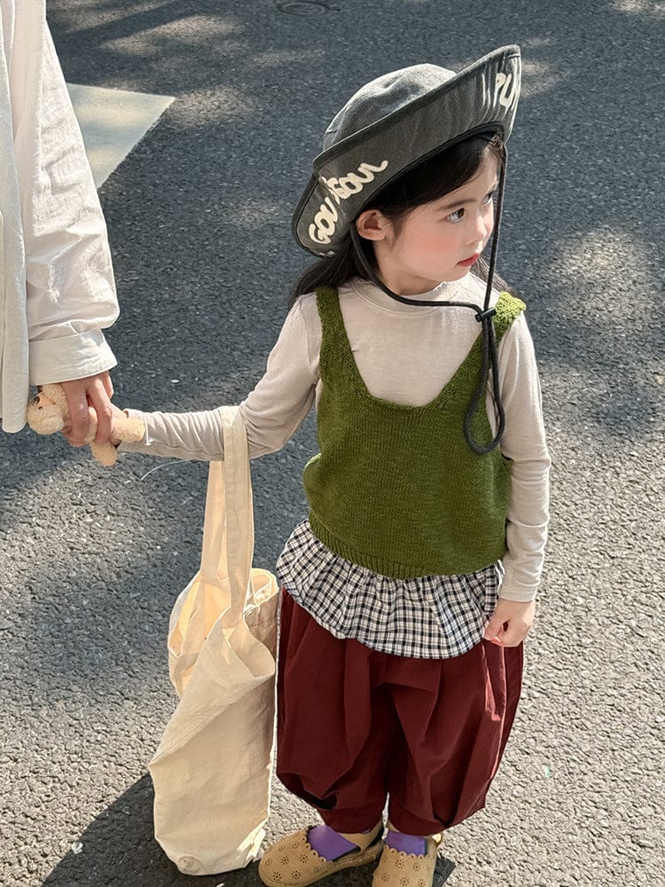 ベスト フロントボタンクロップドニットベスト【mh0011026】