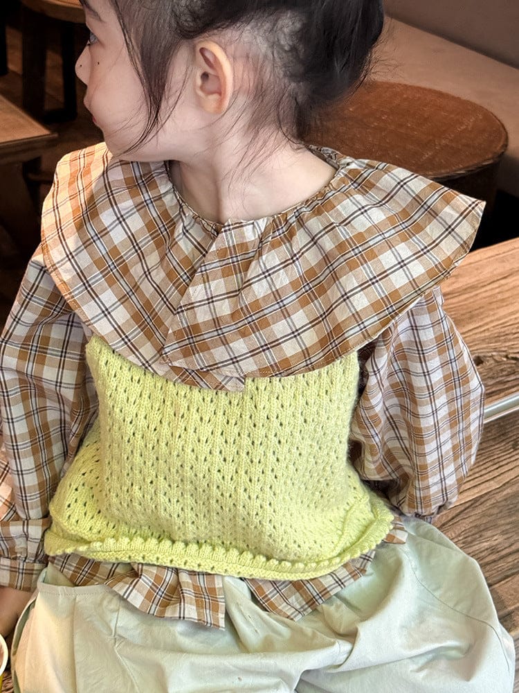 ベスト フロントボタンクロップドニットベスト【mh0011026】