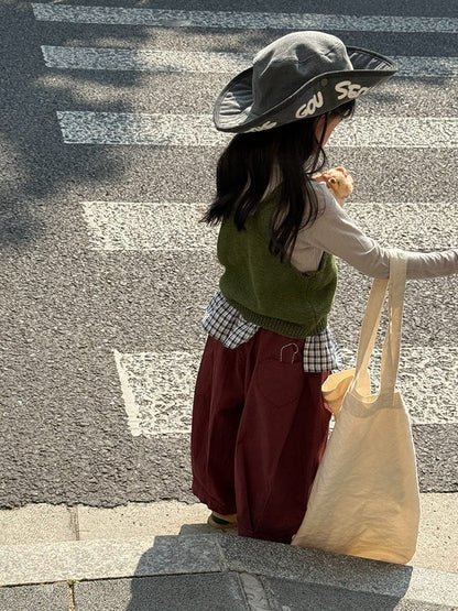 ベスト フロントボタンクロップドニットベスト【mh0011026】